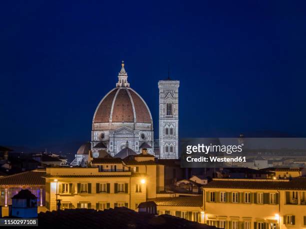 italy, tuscany, florence, florence cathedral, cupola - filippo brunelleschi foto e immagini stock
