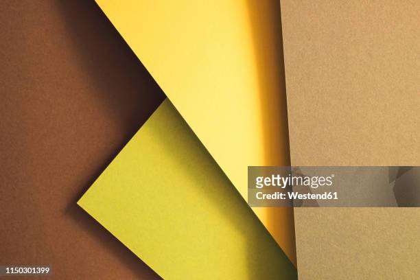 earth color set of paper as an abstract background - various angles stock illustrations