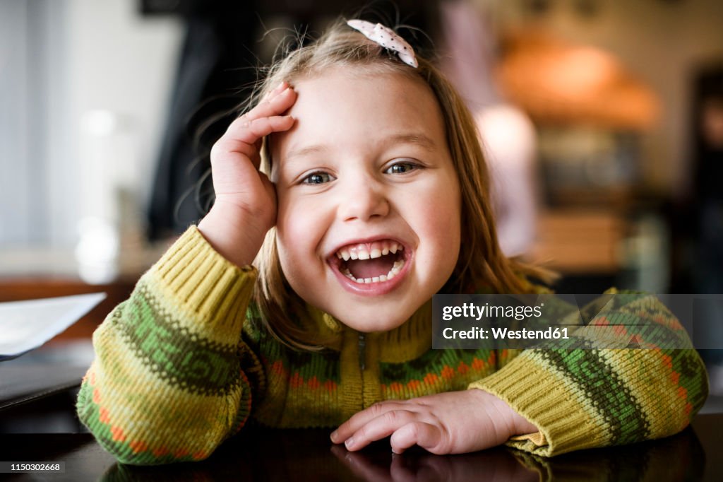 Portrait of laughing girl