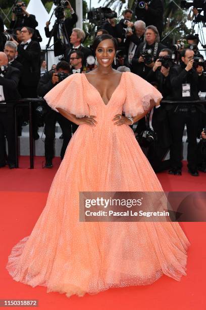 Aja Naomi King attends the screening of "A Hidden Life " during the 72nd annual Cannes Film Festival on May 19, 2019 in Cannes, France.