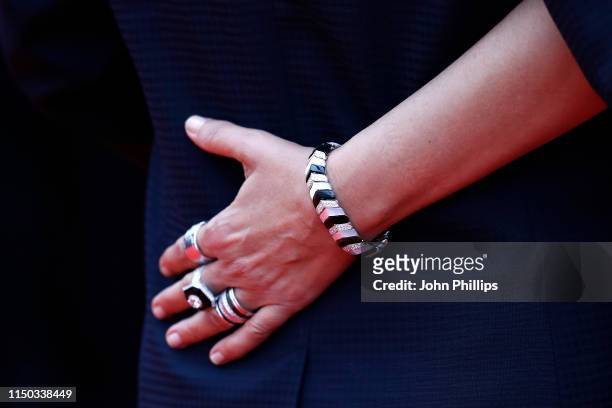 Adele Haenel, hand detail, depart the screening of "Portrait Of A Lady On Fire " during the 72nd annual Cannes Film Festival on May 19, 2019 in...