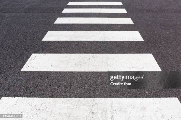zebra crossing - pedestrian crossing stock pictures, royalty-free photos & images