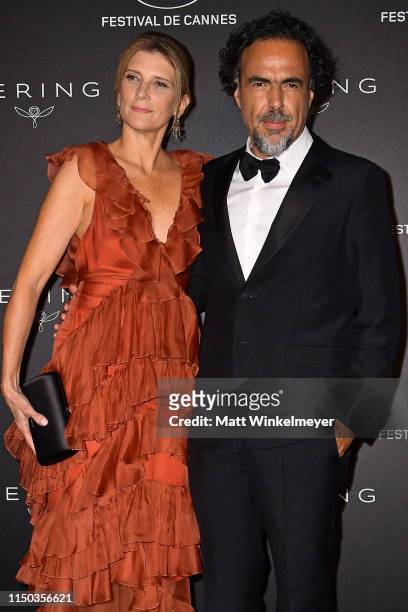 María Eladia Hagerman and Alejandro González Iñárritu attend the Kering Women In Motion Awards during the 72nd annual Cannes Film Festival on May 19,...