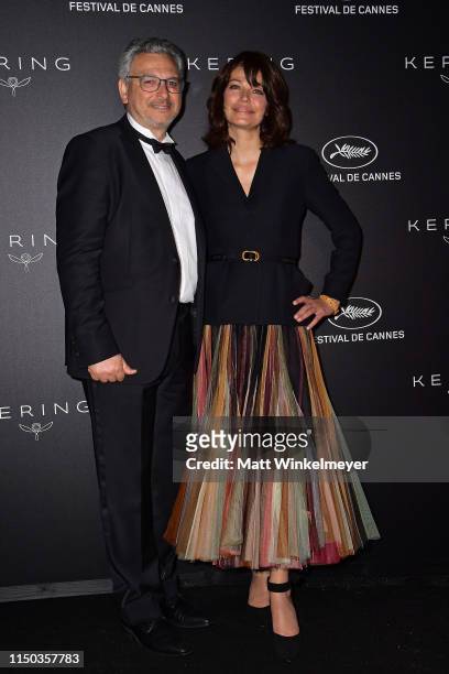 Guest and Marianne Denicourt attend the Kering Women In Motion Awards during the 72nd annual Cannes Film Festival on May 19, 2019 in Cannes, France.