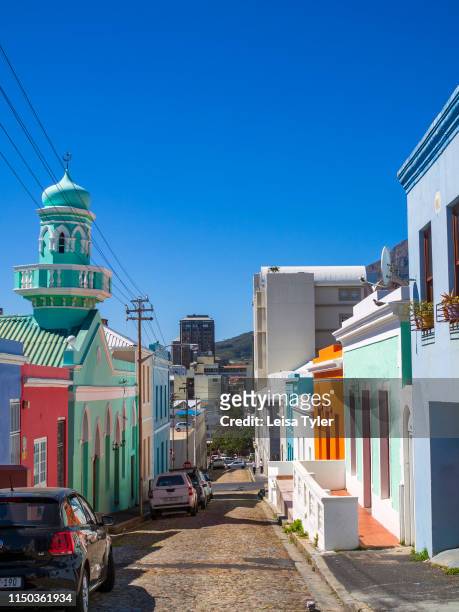 Bo-Kaap, a historical neighbourhood of Cape Town, South Africa formerly known as the Malay Quarter. Known for its brightly coloured homes and cobble...
