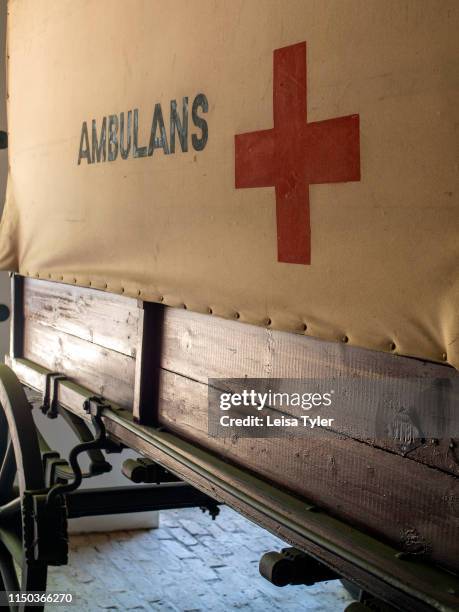 Horse drawn ambulance at a museum in Graaff-Reinet in the Eastern Cape Province, South Africa. Graaff-Reinet is the fourth-oldest town in South...