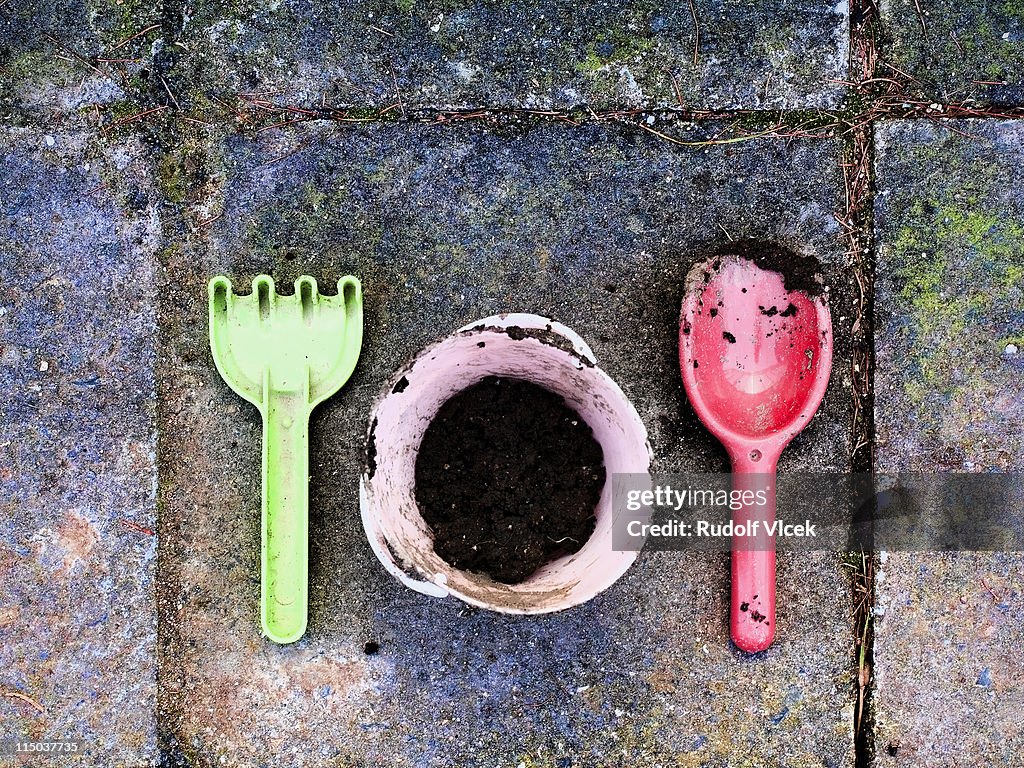 Little plastic and colorful toys