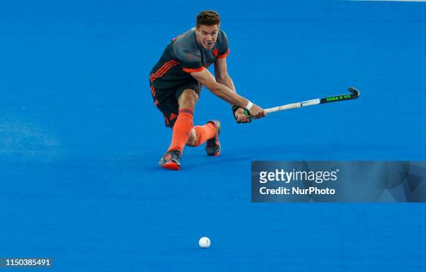 Sander de Wijn of Netherlands during FIH Pro League between Great Britain and Netherlands at Lee Valley Hockey and Tennis Centre on 14 June 2019 in...