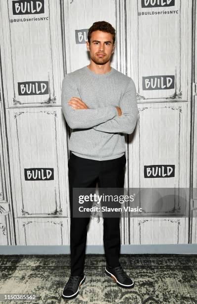 Actor Theo James visits Build Series to discuss crime drama "Lying and Stealing" at Build Studio on June 17, 2019 in New York City.