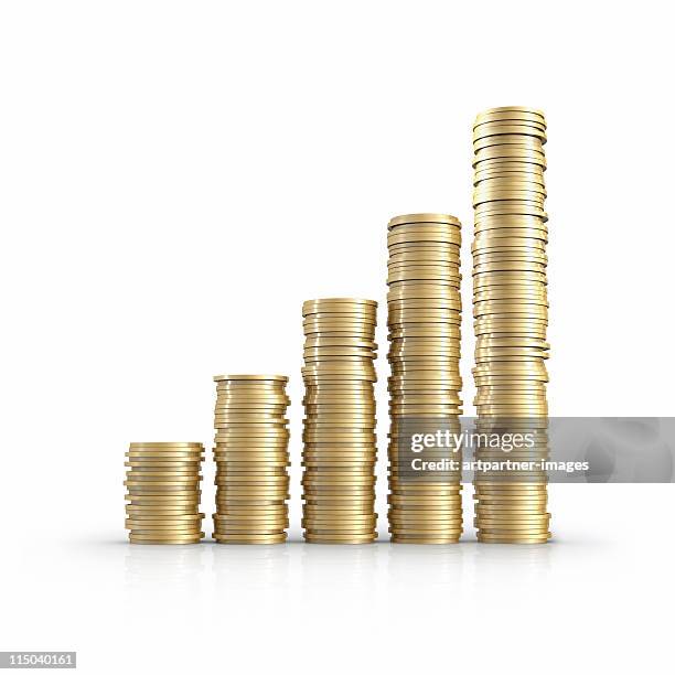 growing amount of money - wealth and growth - stack stock pictures, royalty-free photos & images