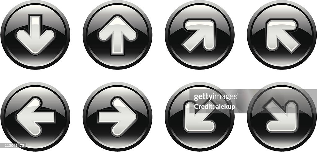 Buttons With Arrows High-Res Vector Graphic - Getty Images