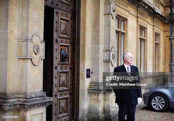 Colin the butler poses outside Highclere Castle on March 15, 2011 in Newbury, England. Highclere Castle has been the ancestral home of the Carnarvon...