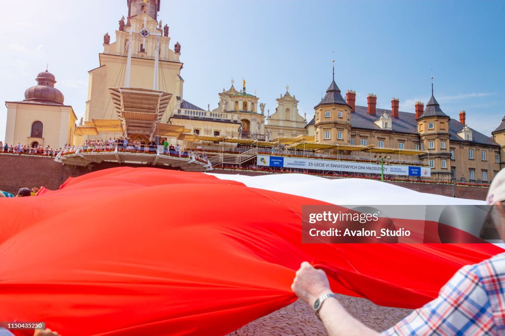 Pilgrimage to the Jasna Góra Sanctuary in Częstochowa. Czestochowa Poland.