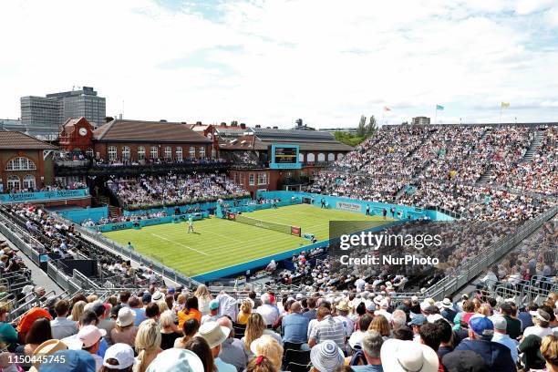Queens Club fans during the Fever Tree Tennis Championships at the Queen's Club, West Kensington on Monday 17th June 2019.