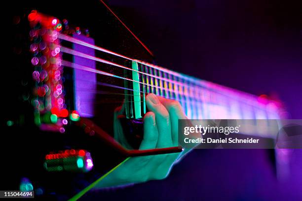 guitarsolo - concert hands stock pictures, royalty-free photos & images