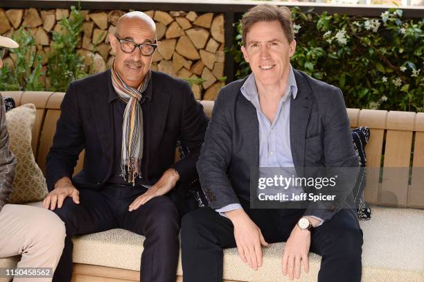 Stanley Tucci and Rob Brydon attend the RHS Chelsea Flower Show 2019 press day at Chelsea Flower Show on May 20, 2019 in London, England.