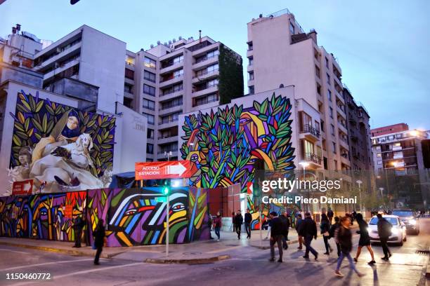 bellavista - santiago del cile foto e immagini stock