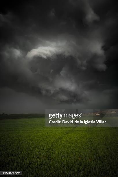a very big storm forming in spain - vitoria spain stock-fotos und bilder