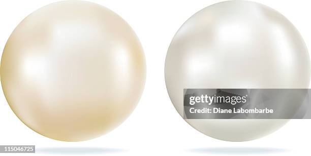 ilustrações, clipart, desenhos animados e ícones de marfim e pérolas brancas com brilhante com luzes - pérolas