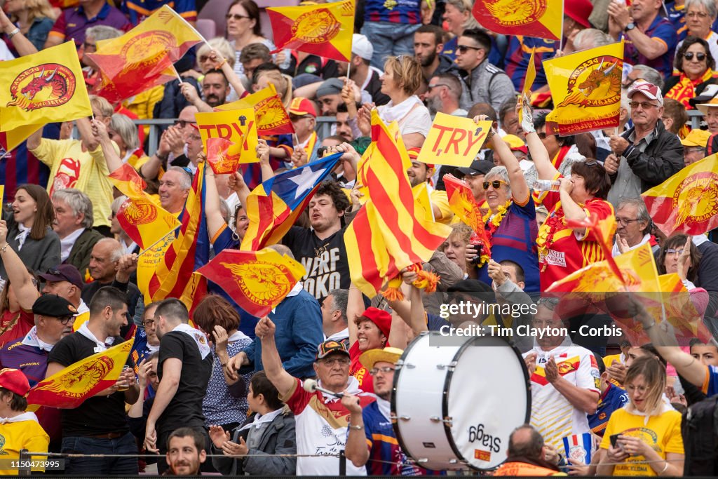 Catalans Dragons V Wigan Warriors. Nou Camp, Barcelona.