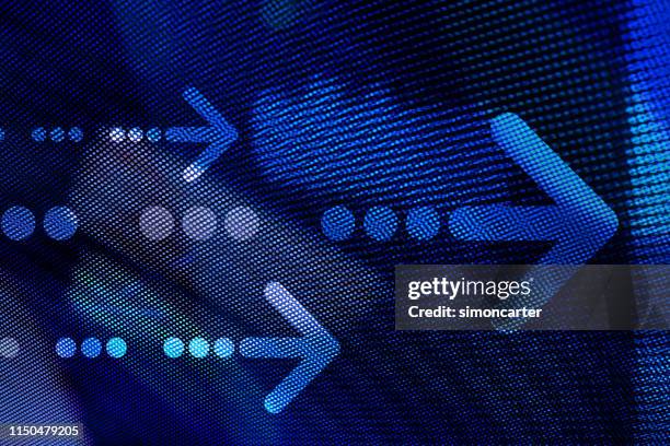 graphic arrow on abstract background. - moving activity stock pictures, royalty-free photos & images