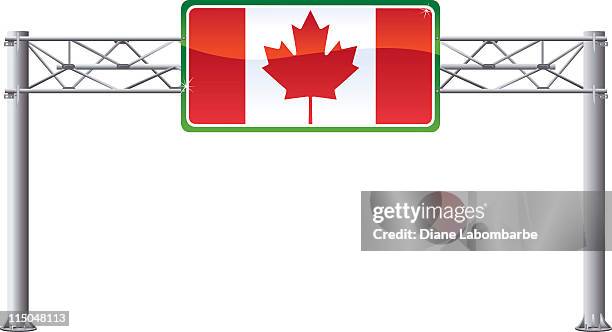 highway to canada - overhead highways stock illustrations