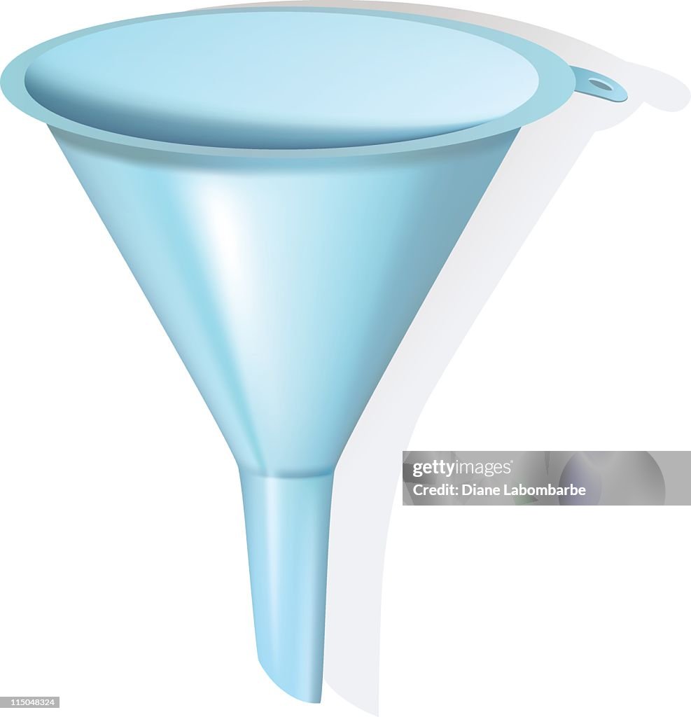 Funnel Gradient Blue Gradient Mesh Blue Kitchen Funnel With Hanging Tab High-Res Vector ...