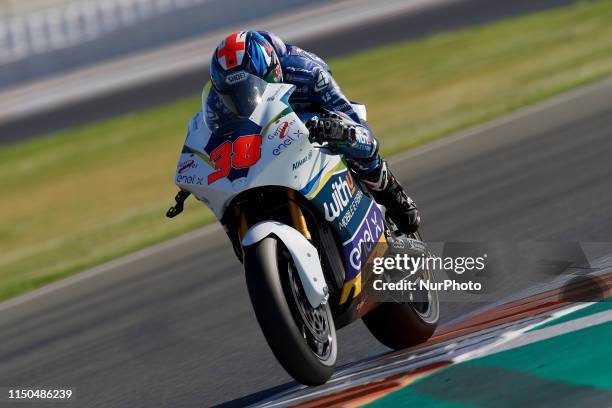 Bradley Smith of Great Britain and Aprilia Racing Team during the test of FIM Enel MotoE World Cup at Circuito de Ricardo Tormo on June 18, 2019 in...