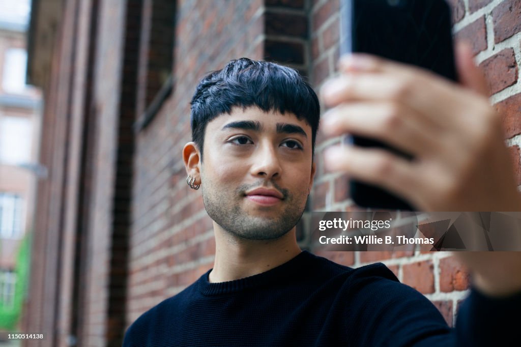 Handsome Gay Man Taking a selfie