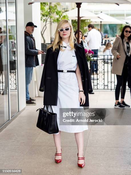 Elle Fanning at Martinez hotel during the 72nd annual Cannes Film Festival on May 20, 2019 in Cannes, France.