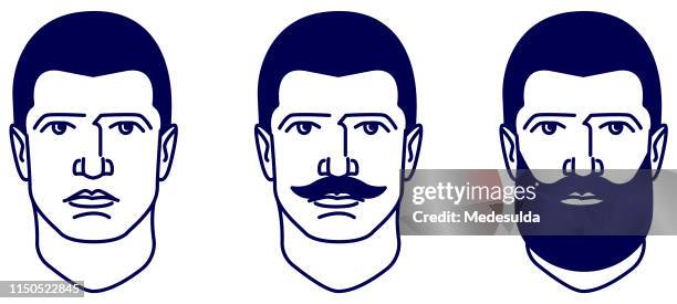 hipster hairstyle - man cutting hair stock illustrations