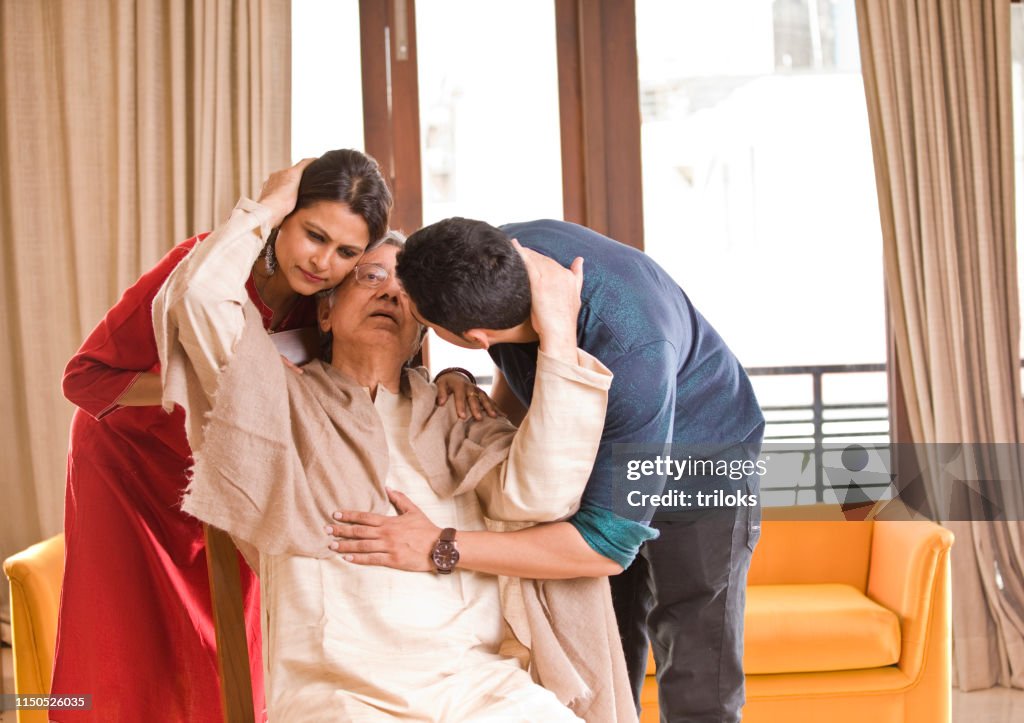 Couple with ailing father at home