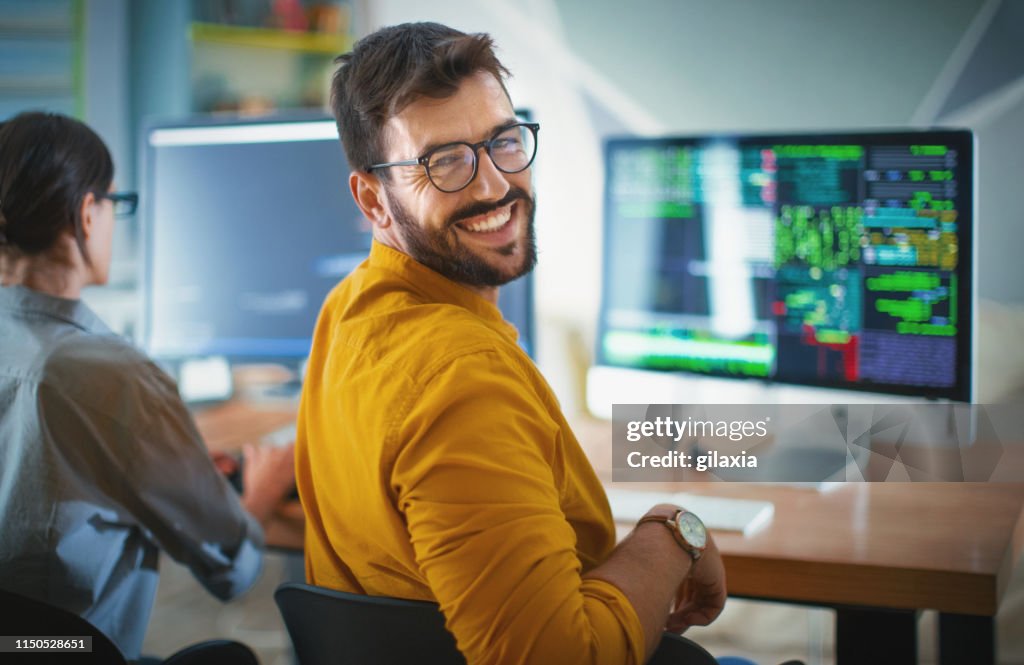 Successful IT developer.