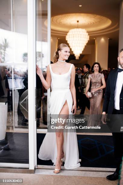 Toni Garrn at the Hotel Martinez during the 72nd annual Cannes Film Festival on May 19, 2019 in Cannes, France.