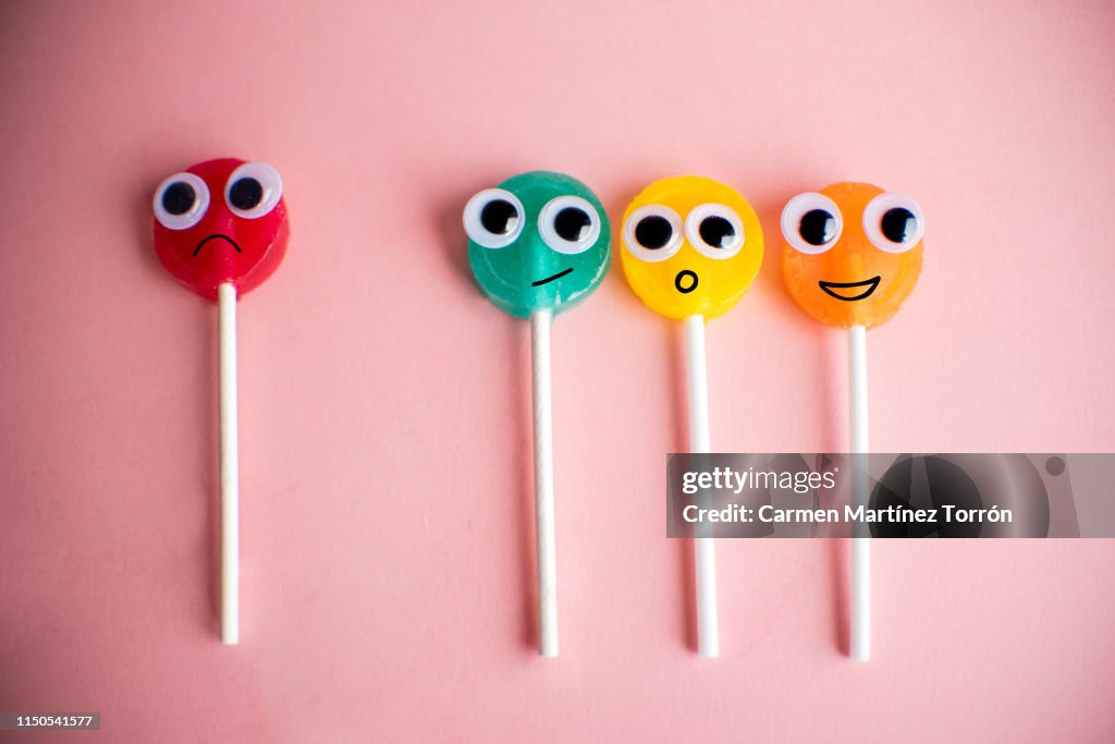 Lollipops with Cartoon Eyes