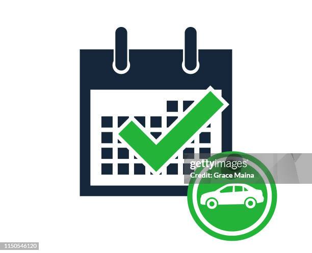 ilustraciones, imágenes clip art, dibujos animados e iconos de stock de simple mes calendario contando días del icono del coche recordatorio de la semana - hacer una reserva