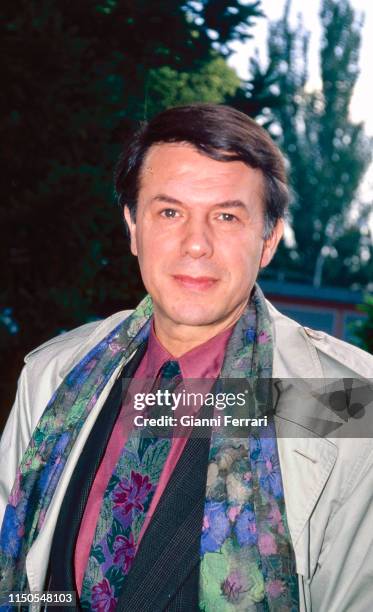 Portrait of Italian-born Belgian singer Salvatore Adamo, Madrid, Spain, 1991.