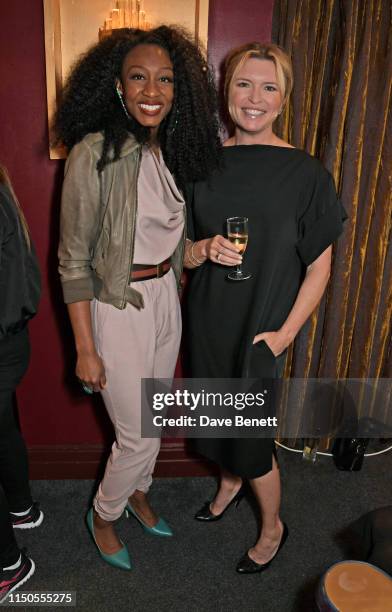 Beverley Knight and Tina Hobley attend the 'Ladies Who Rock' Lunch in aid of Teenage Cancer Trust at the Karma Sanctum Soho on June 18, 2019 in...