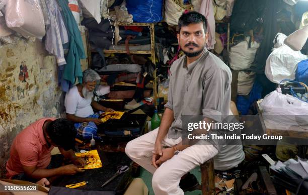 Sudheer Rajbhar who started Chamar Studio clicked during a photo shoot in Mumbai.