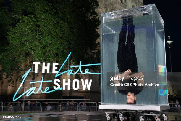The Late Late Show with James Corden broadcasting from London films a sketch with magician David Blaine. Airing June 17th, 2019