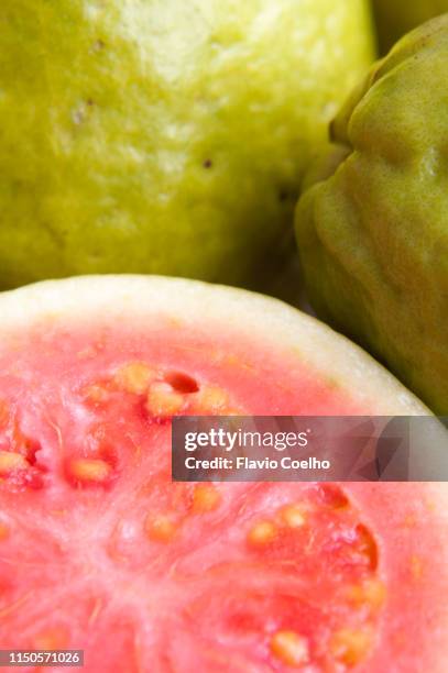 guava fruit close-up - guayaba fotografías e imágenes de stock