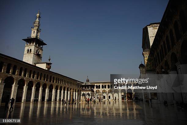 Umayyad Mosque, also known as the Great Mosque of Damascus on March 29, 2011 in Syria. The mosque is regarded as the fourth-holiest site in Islam,...