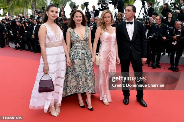 Marilou Aussilloux, Suzanne Clement, Leslie Lipkins and guest attend the screening of "Le Belle Epoque" during the 72nd annual Cannes Film Festival...