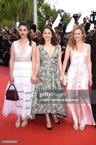 Marilou Aussilloux, Suzanne Clement and Leslie Lipkins attend the screening of "Le Belle Epoque" during the 72nd annual Cannes Film Festival on May...