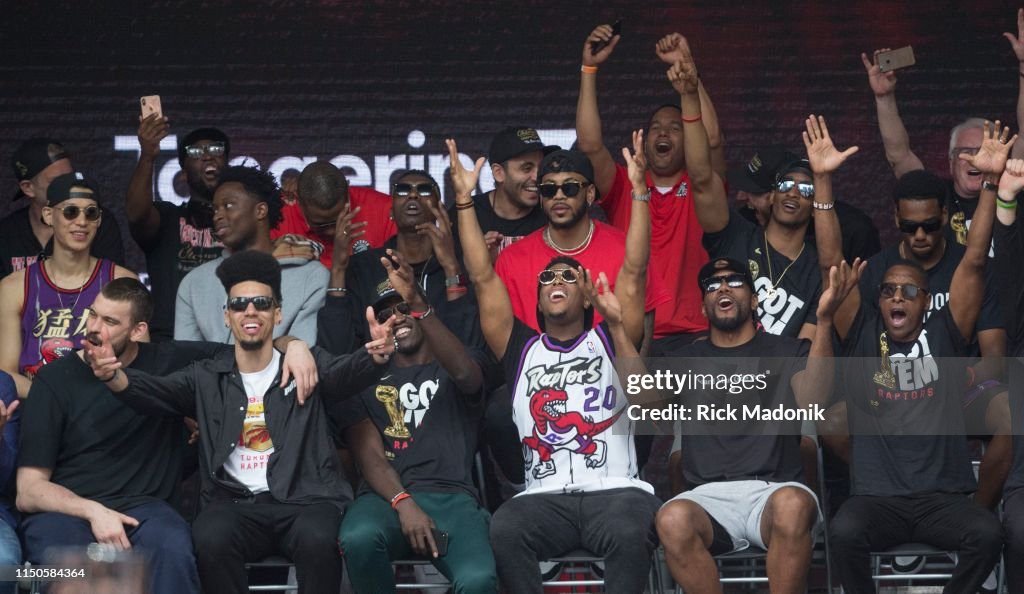 Toronto Raptors celebration after capturing the NBA Championships.