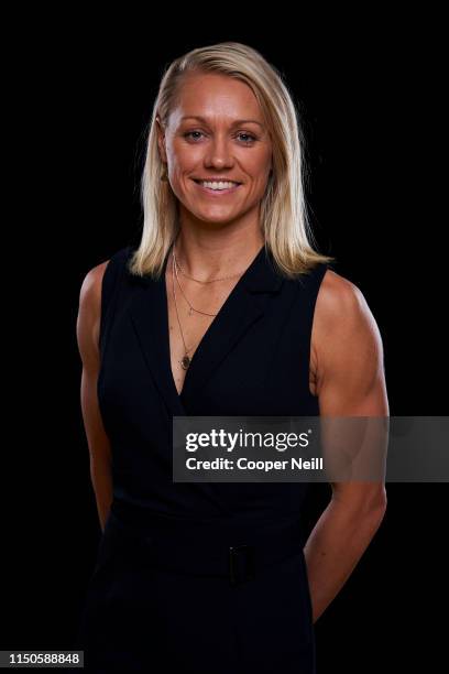 Dallas Wings assistant coach Erin Phillips poses for a portrait during media day on May 20, 2019 at College Park Center in Arlington, Texas. NOTE TO...