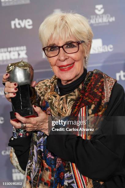 Actress Concha Velasco receives the Honorary Max award during the MAX 2019 awards ceremony at the Calderon Theater on May 20, 2019 in Valladolid,...