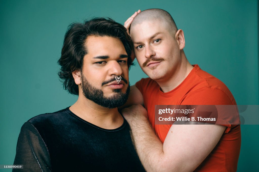 Studio Portraits of Married Gay Couple