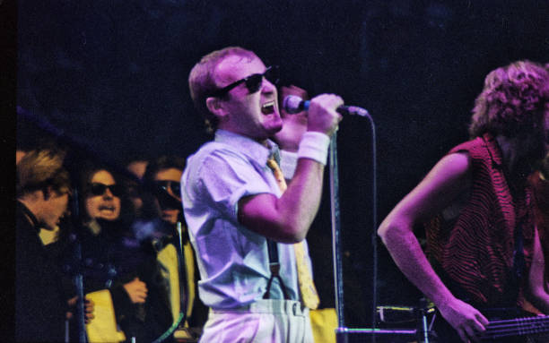 Bill Tompkins/Getty Images Phil Collins, lead singer of Genesis performs at Madison Square Garden 1983 in New York City.