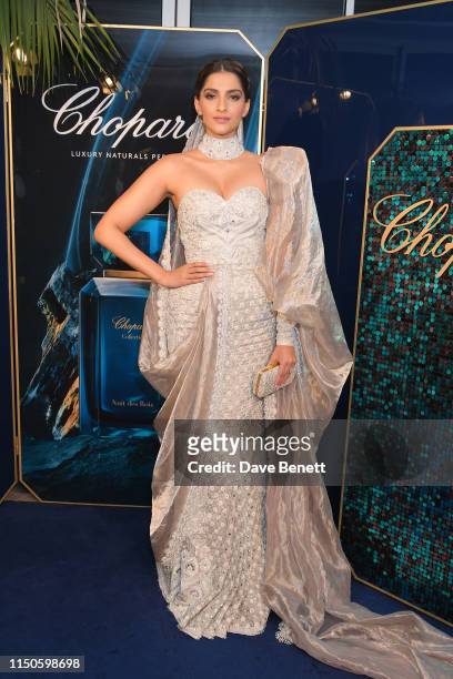 Sonam Kapoor attends the Chopard Parfums 'La Nuit Des Rois' dinner party hosted by Caroline Scheufele and Patrizio Stella at Hotel Martinez on May...